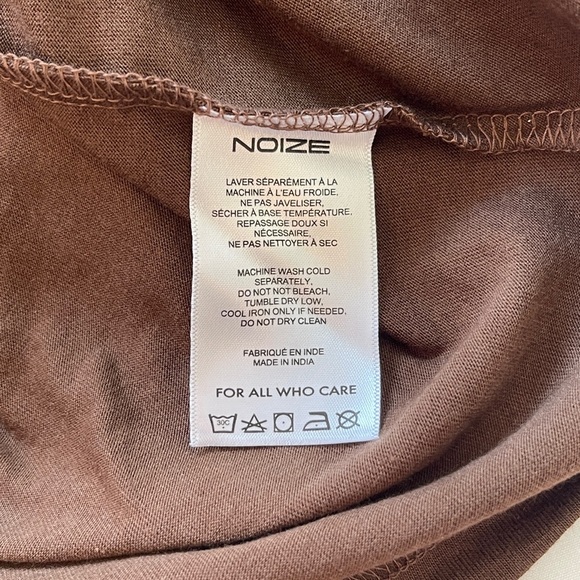 Noize Jones Earth Brown Men's Long Sleeve Vegan Recycled Shirt Men's Medium NWT - Picture 9 of 12